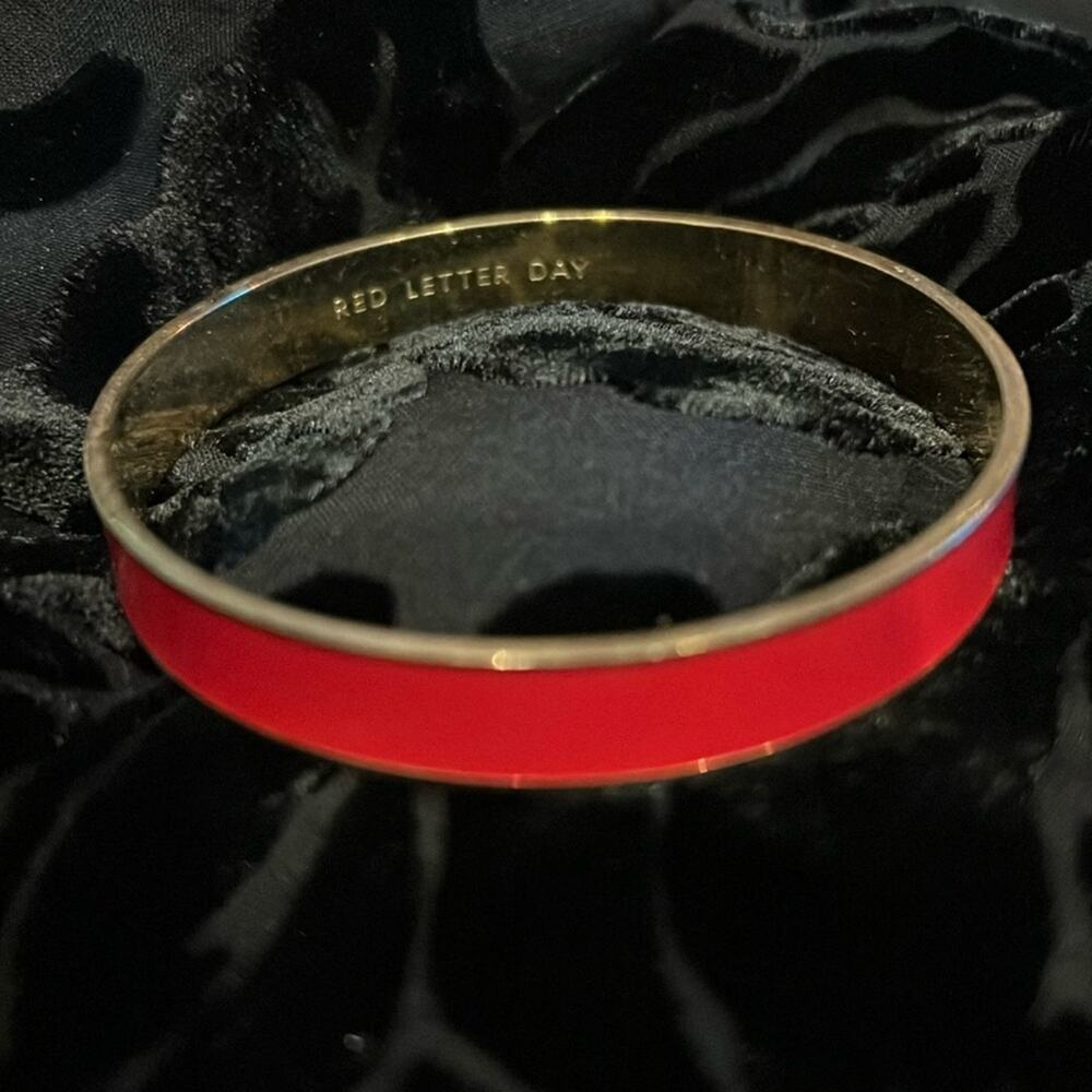 Kate Spade Red and Gold Bangle